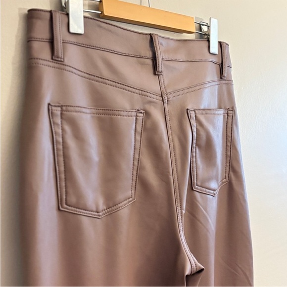 Reitmans Buttery Soft Brown Taupe Straight Leg Faux Leather Pants - Size 10 - Picture 10 of 13
